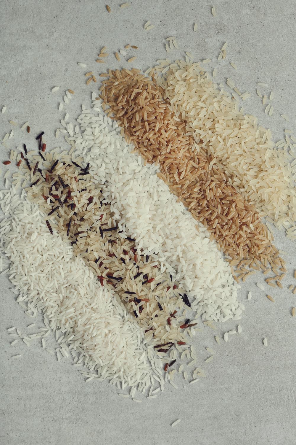 Various types of rice